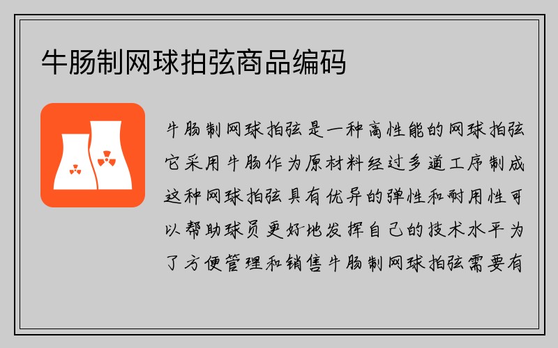 牛肠制网球拍弦商品编码