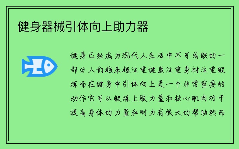 健身器械引体向上助力器