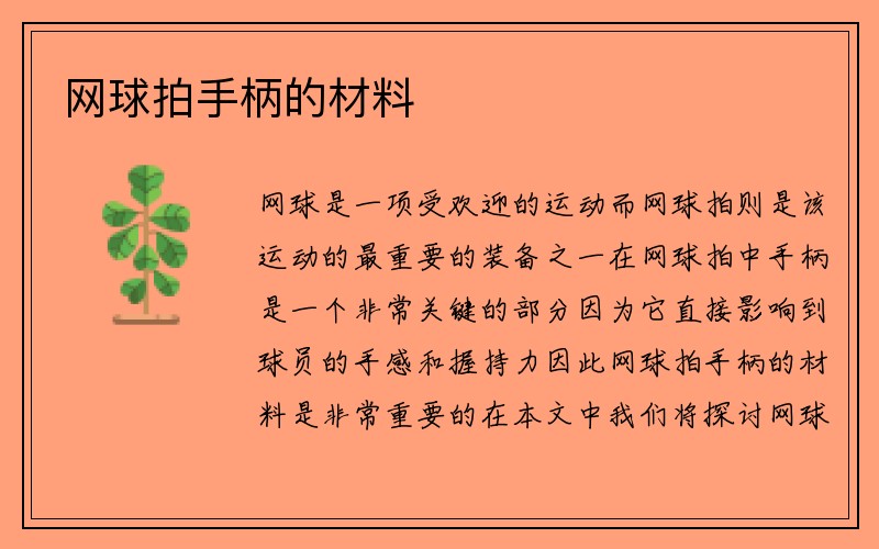 网球拍手柄的材料